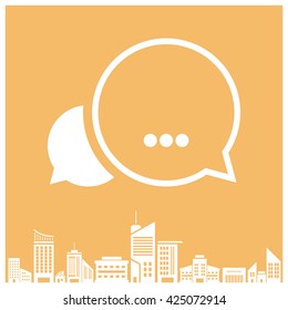 Bubble talk with Communcation background,Communication background.