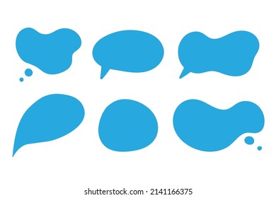 Bubble talk  hand draw big set . Online chat clouds  shapes vector isolated on white background.  Stock illustration