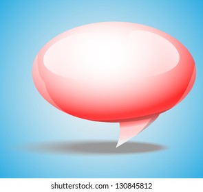 Bubble Talk Icon isolated ON BLUE