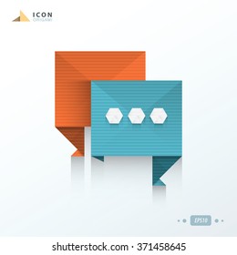bubble talk  icon origami