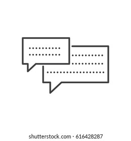 bubble talk Line Icon Style