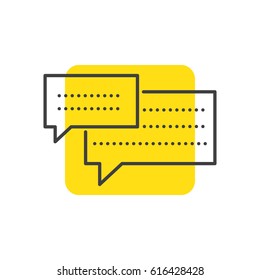 bubble talk Line Icon Style