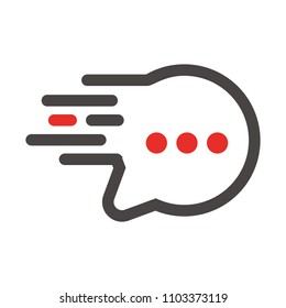 bubble talk logo. communication icon. dialogue symbol. vector eps 08.