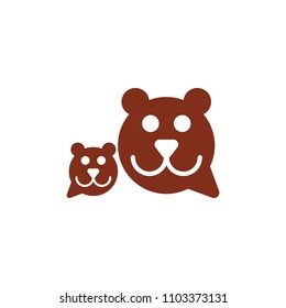 bubble talk logo. communication icon. dialogue symbol. vector eps 08.