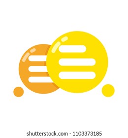 bubble talk logo. communication icon. dialogue symbol. vector eps 08.