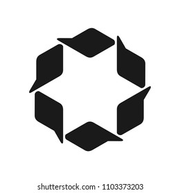 bubble talk logo. communication icon. dialogue symbol. vector eps 08.