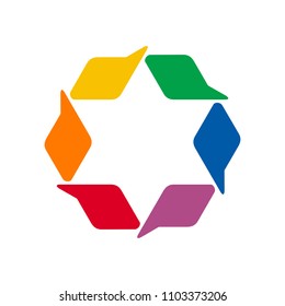 bubble talk logo. communication icon. dialogue symbol. vector eps 08.