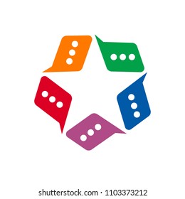bubble talk logo. communication icon. dialogue symbol. vector eps 08.