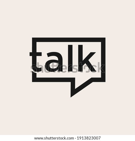 bubble talk logo design template 