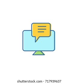 bubble talk - logo / icon vector
