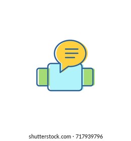 bubble talk - logo / icon vector
