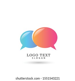 Bubble Talk Logo. Symbol & Icon Vector Logo.