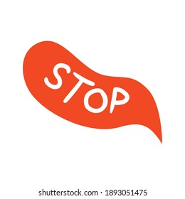 Bubble talk phrases. Colorful speech cloud for online chat messages with stop. Abstract dialogue reaction in comic design isolated on white background. Vector cartoon communication tag