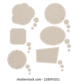 bubble talk tag recycled paper. paths inside, vector illustration   