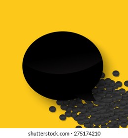Bubble Talk Yellow and Black Background