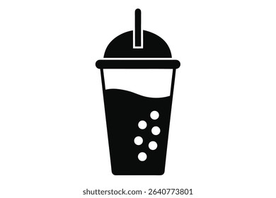 bubble tea black clip art 