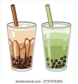 Bubble Tea Bliss: Your Guide to Boba Drinks illustration vector