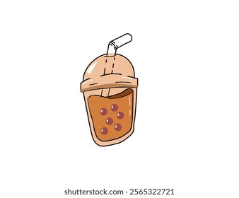 Bubble tea, boba tea. Bubble tea flavors cup design collection, Pearl milk tea, Yummy drinks, Taiwan milk, Boba Bubble Milk , Vector Illustration