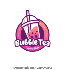 Bubble Tea Boba, fresh drink juice fruit modern Illustration