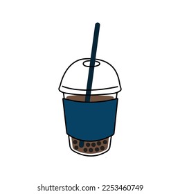 Bubble Tea Boba Illustration Suitable for Design 