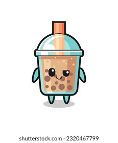 bubble tea cartoon with an arrogant expression , cute style design for t shirt, sticker, logo element