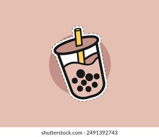 Bubble Tea Chocolate icon design