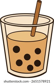 Bubble tea collage with pearls and straws