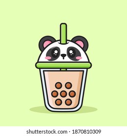 bubble tea cup with cute animal face lid