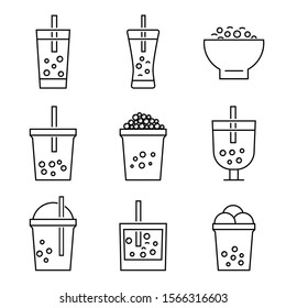 Bubble Tea Cup Design Collection Pearl Stock Vector (Royalty Free ...