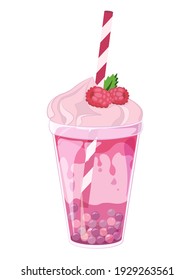 Bubble tea cup design. Pearl milk tea , Yummy drinks, coffees and soft drinks with doodle style banner