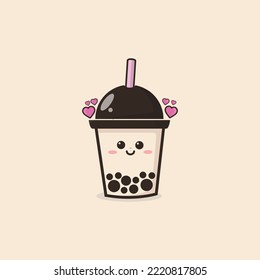 Bubble Tea Cute Kawaii Vector Design