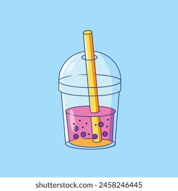 Bubble Tea with drink art