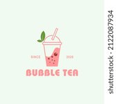 
Bubble tea drink logo design