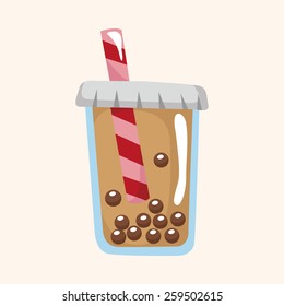 bubble tea drink theme elements