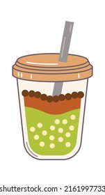 Bubble Tea Drink. Vector illustration