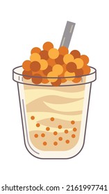 Bubble Tea Drink. Vector illustration