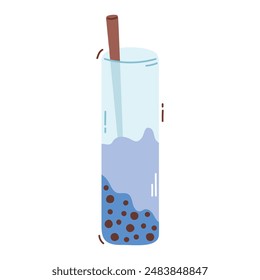 Bubble tea drinks vector illustration