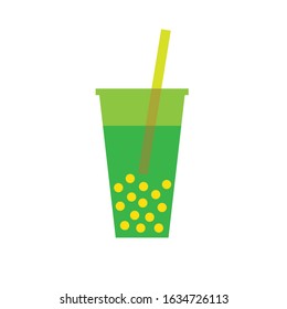 bubble tea icon, vector illustration