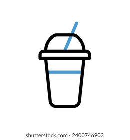 Bubble Tea Icon vector stock illustration