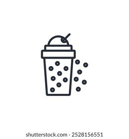 bubble tea icon. vector.Editable stroke.linear style sign for use web design,logo.Symbol illustration.