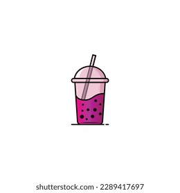 Bubble tea isolated vector graphics