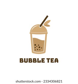 Bubble tea logo design creative ideas