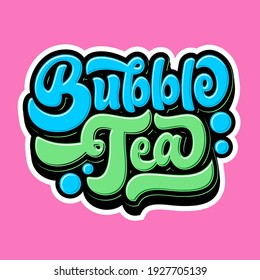 Bubble Tea logo design, Bubble Lettering Logo, simple boba design, Bubble tea design