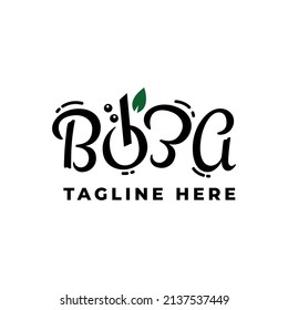 Bubble Tea Logo Design for you