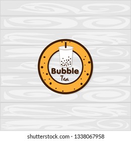 bubble tea logo icon graphic template