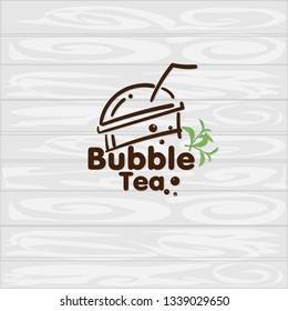bubble tea logo icon graphic template