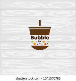 bubble tea logo icon graphic template