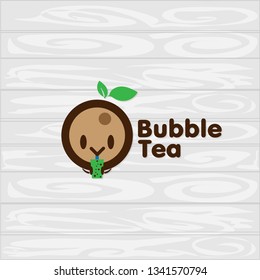 bubble tea logo icon graphic template