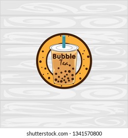 bubble tea logo icon graphic template