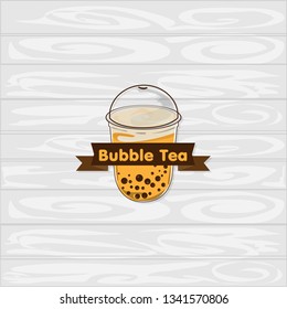 bubble tea logo icon graphic template